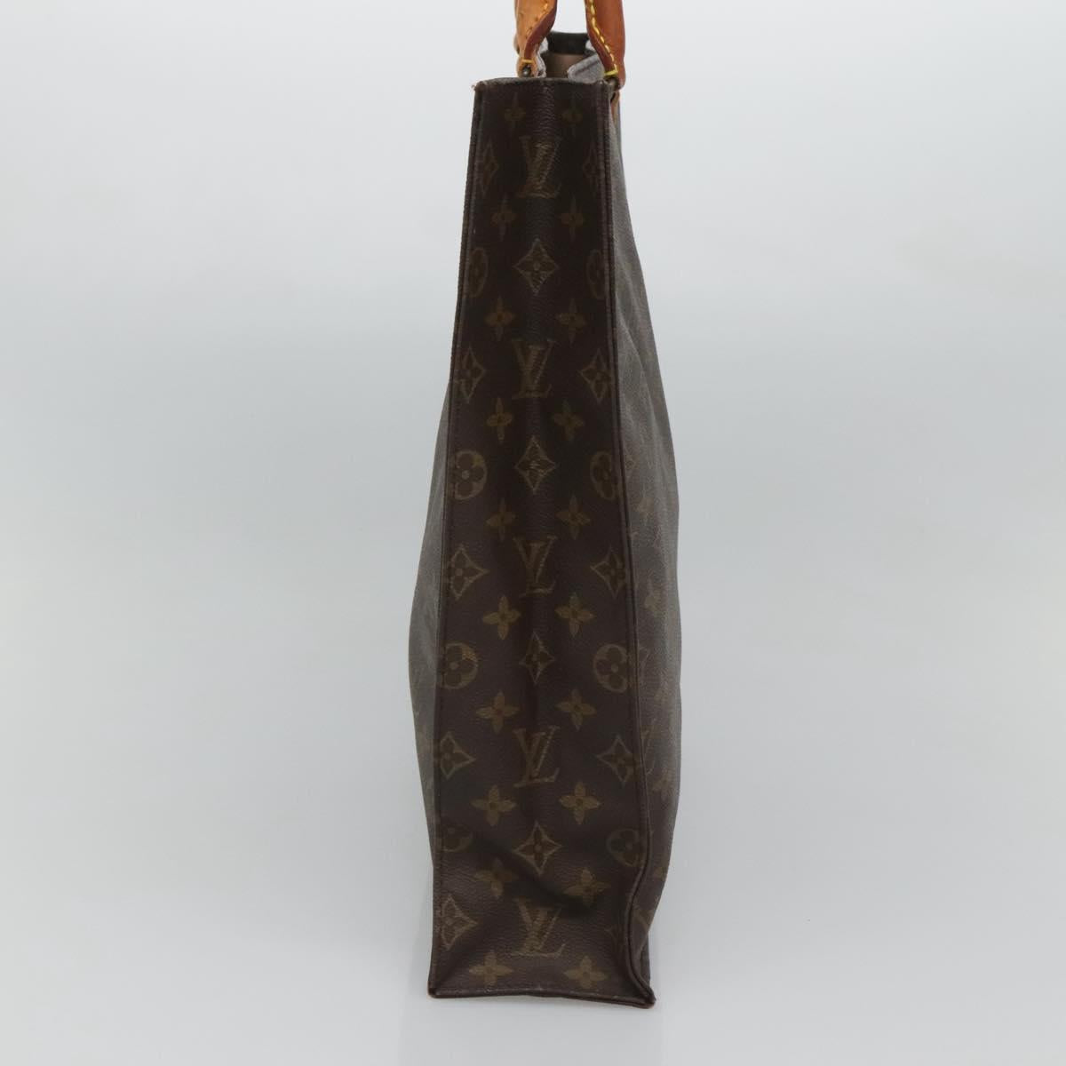 LOUIS VUITTON Monogram Sac Plat Hand Bag M51140 LV Auth 120123