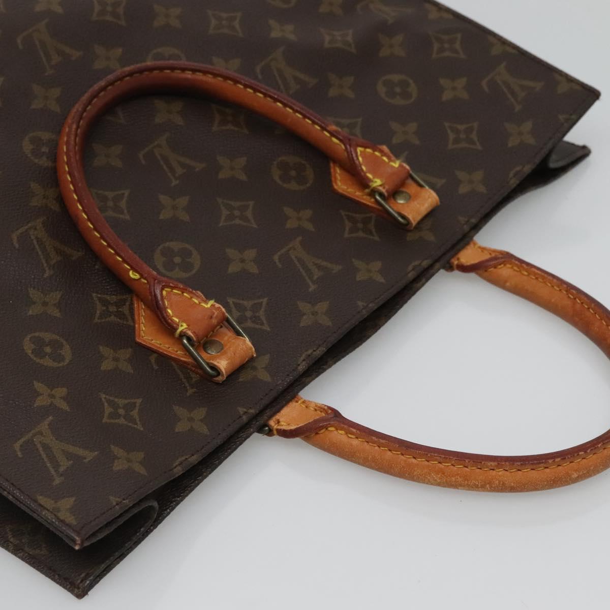 LOUIS VUITTON Monogram Sac Plat Hand Bag M51140 LV Auth 120123