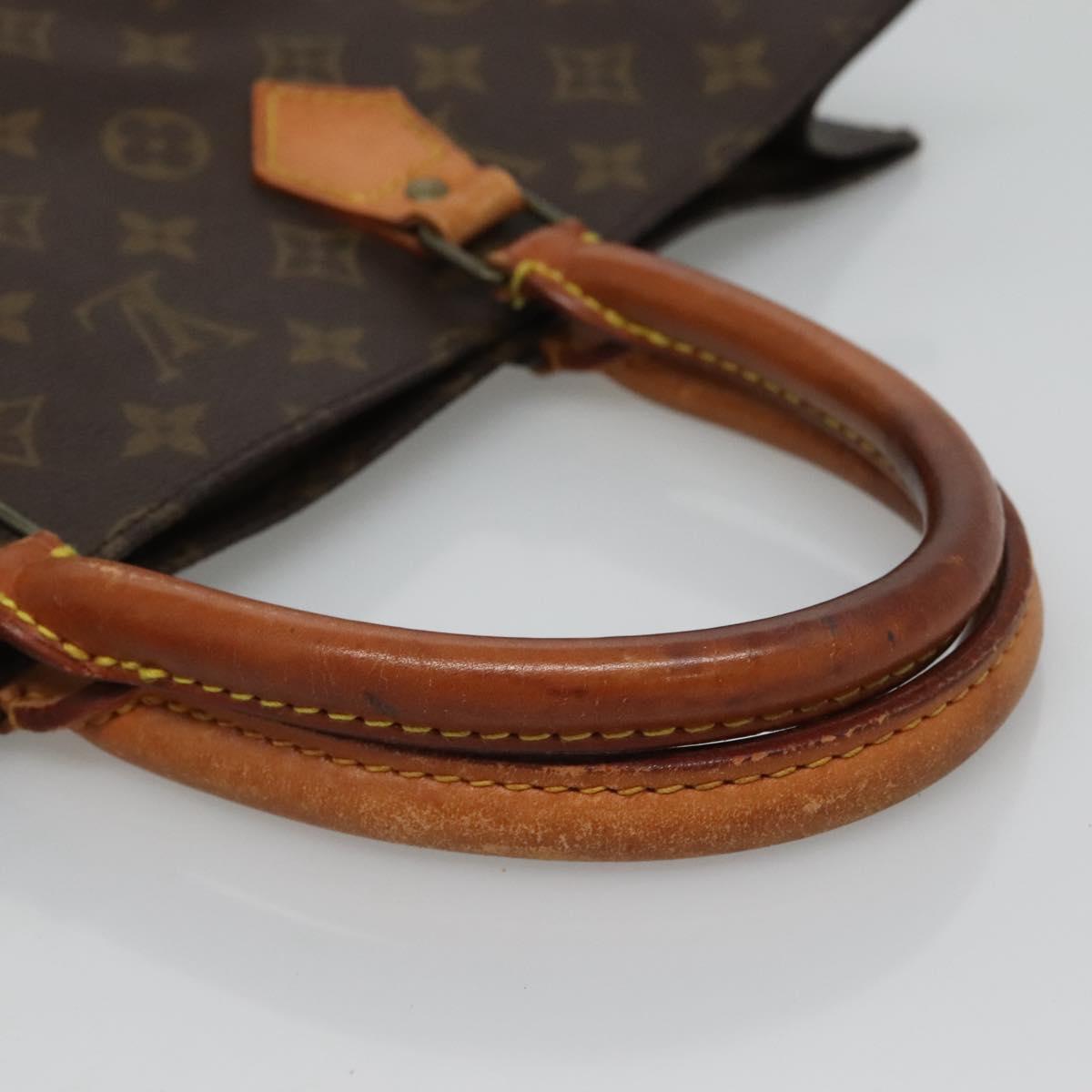 LOUIS VUITTON Monogram Sac Plat Hand Bag M51140 LV Auth 120123