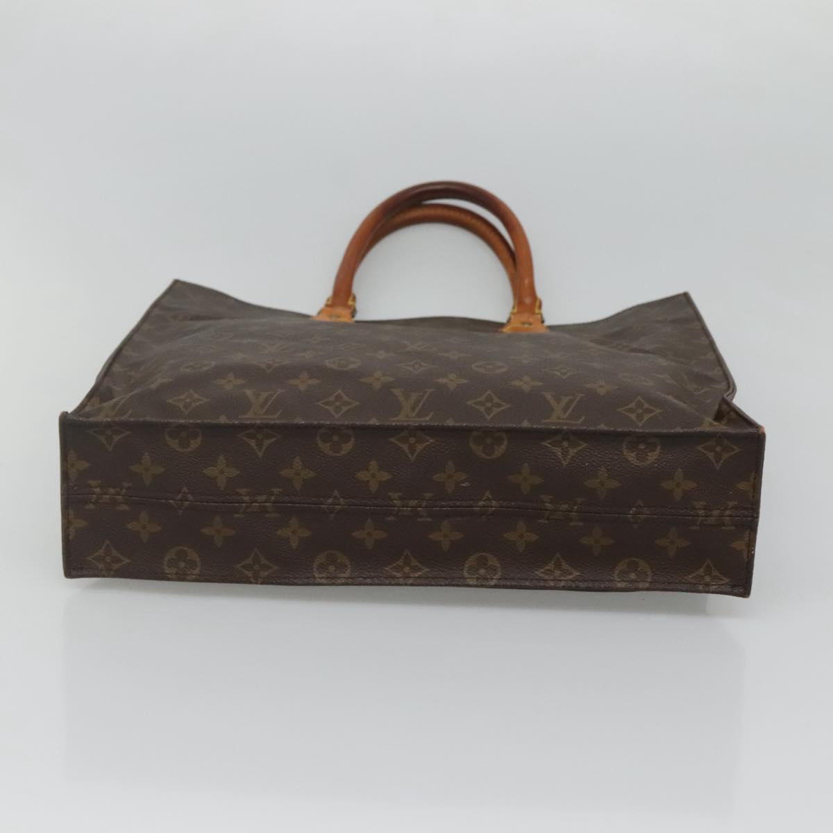 LOUIS VUITTON Monogram Sac Plat Hand Bag M51140 LV Auth 120123
