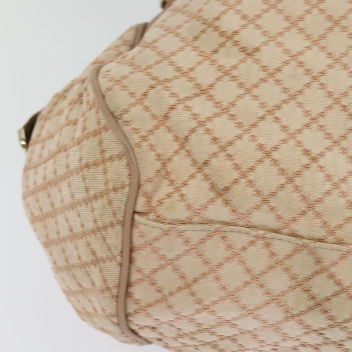 GUCCI Diamante Hand Bag Canvas 2way Beige Gold 223974 Auth 120126