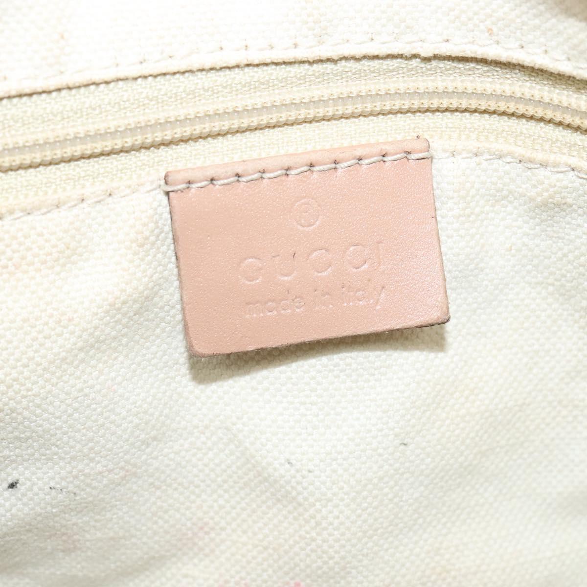 GUCCI Diamante Hand Bag Canvas 2way Beige Gold 223974 Auth 120126