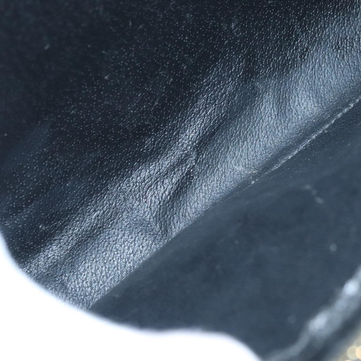 CELINE Macadam Canvas Hand Bag PVC Leather 2way Black Gold Auth 120130