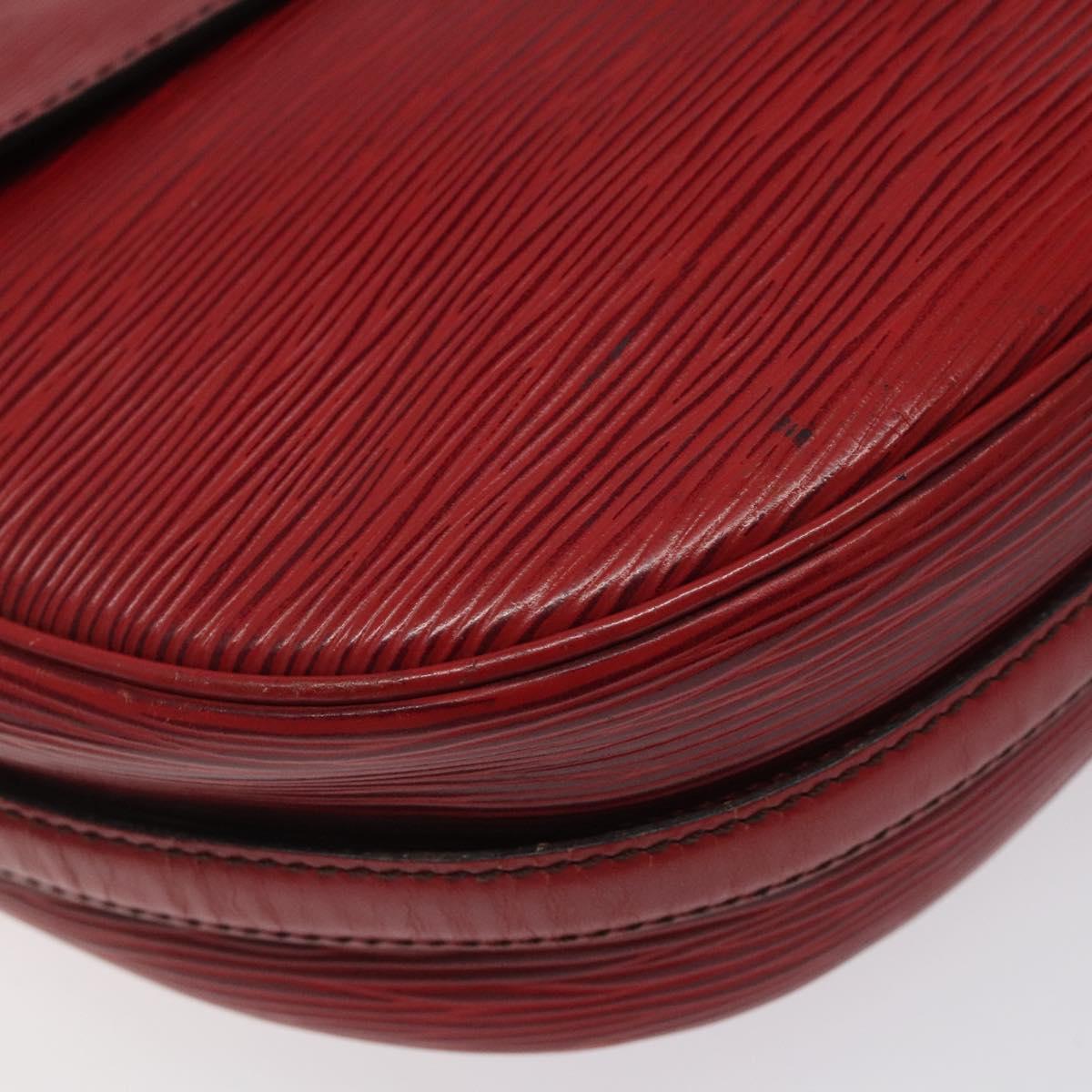LOUIS VUITTON Epi Jeune Fille MM Shoulder Bag Red M52157 LV Auth 120142