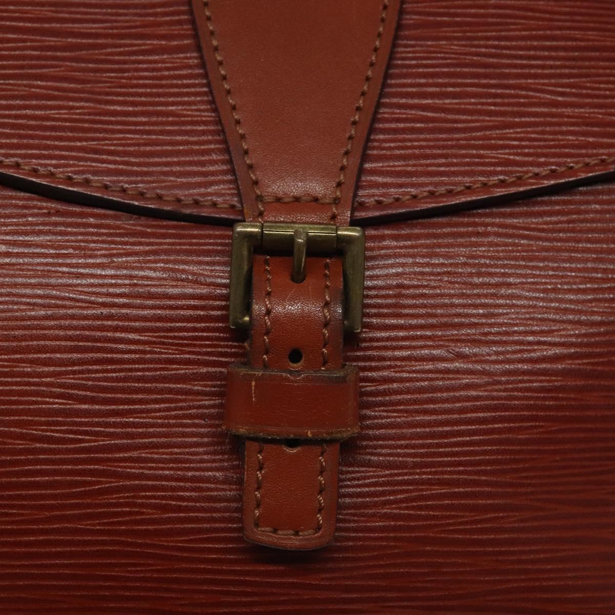 LOUIS VUITTON Epi Jeune FilleMM Shoulder Bag Brown M52153 LV Auth 120143