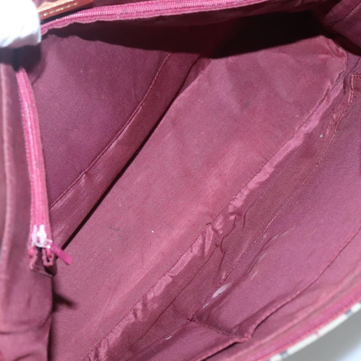 BURBERRY Nova Check Tote Bag Canvas Beige Gold Auth 120144