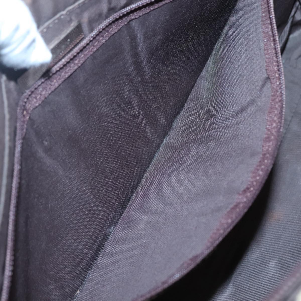 BURBERRY Nova Check Tote Bag Canvas Beige Silver Auth 120152