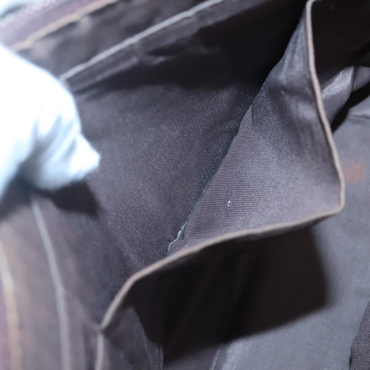 BURBERRY Nova Check Tote Bag Canvas Beige Silver Auth 120152