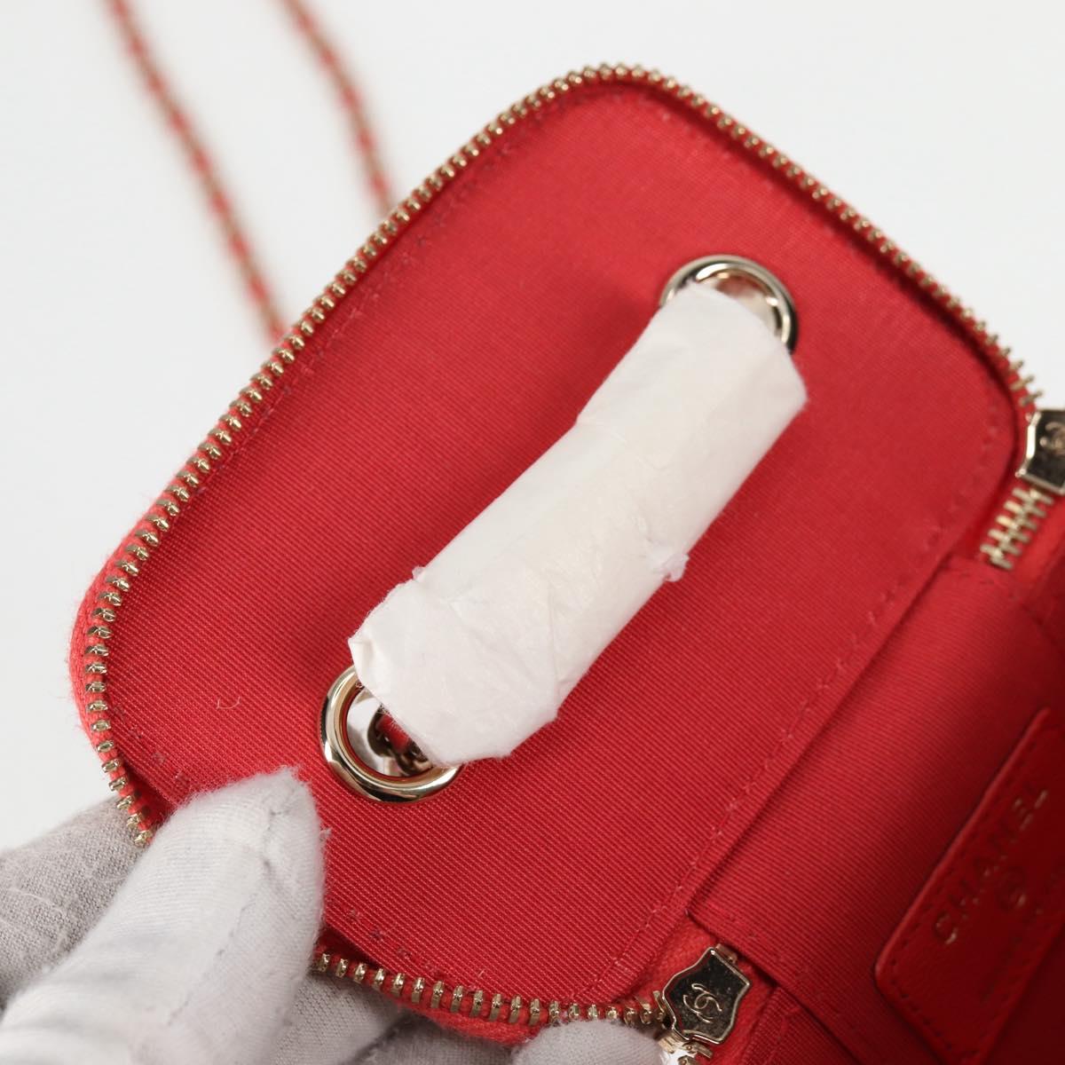 CHANEL Chain Shoulder Bag Straw Beige Gold CC Auth 120168AM