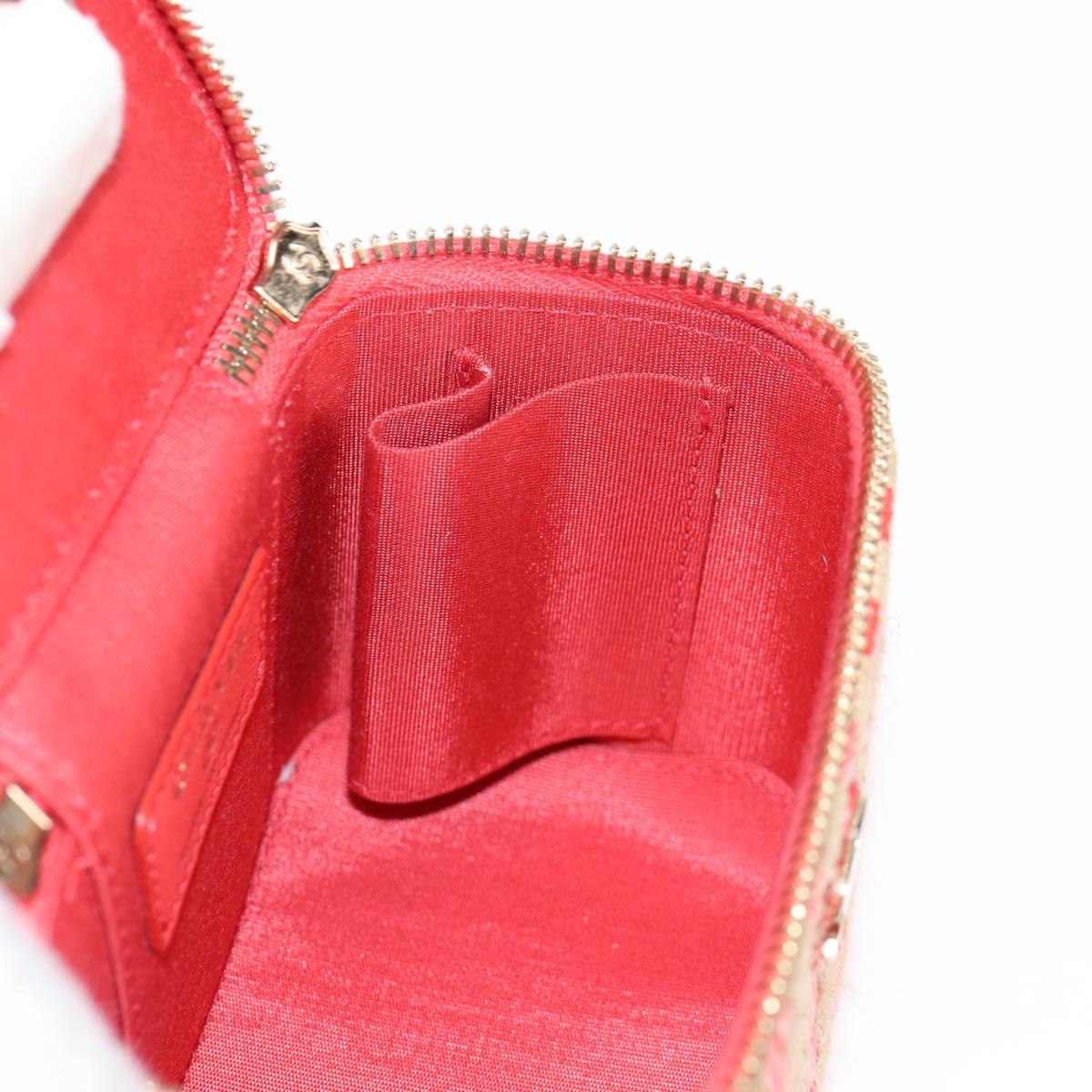 CHANEL Chain Shoulder Bag Straw Beige Gold CC Auth 120168AM