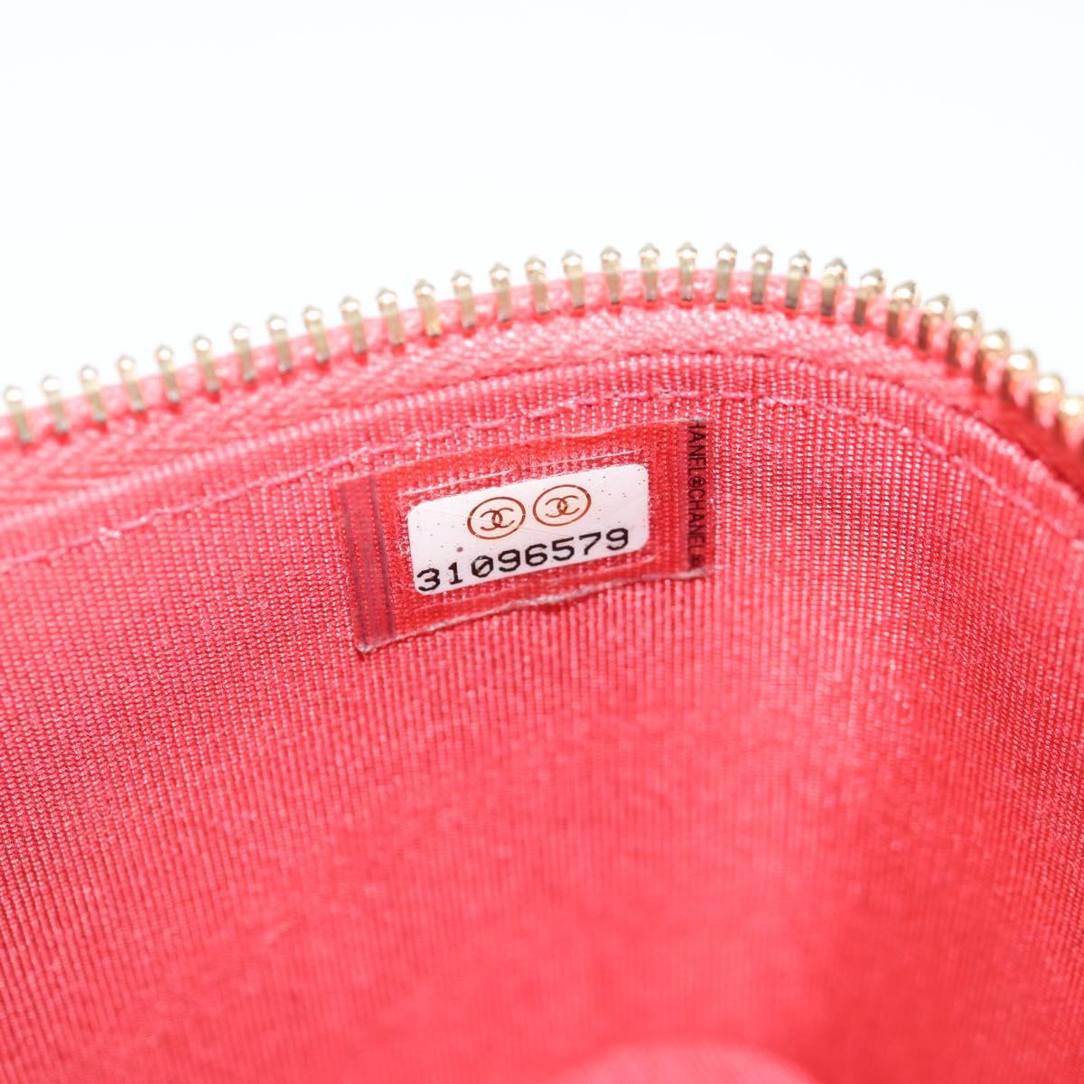 CHANEL Chain Shoulder Bag Straw Beige Gold CC Auth 120168AM