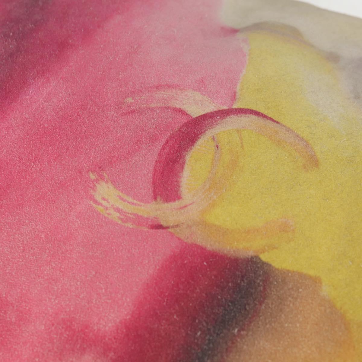 CHANEL Embroidery Shoulder Bag Suede Pink CC Auth 120175AM