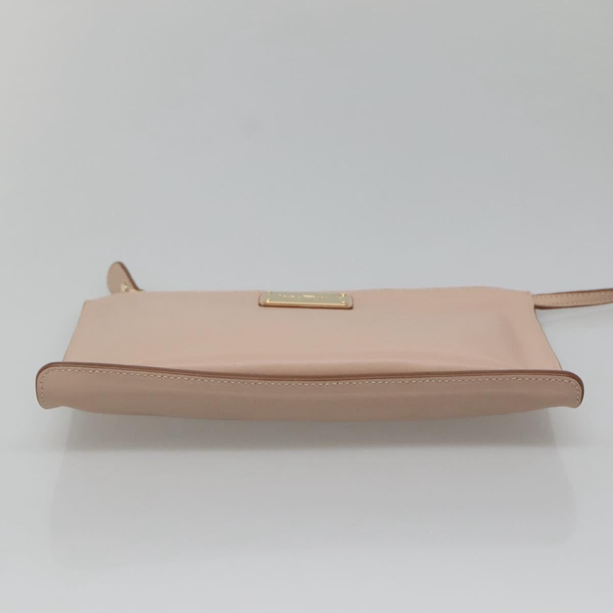 Salvatore Ferragamo Gancini Hand Bag Leather Beige Gold Auth 120197