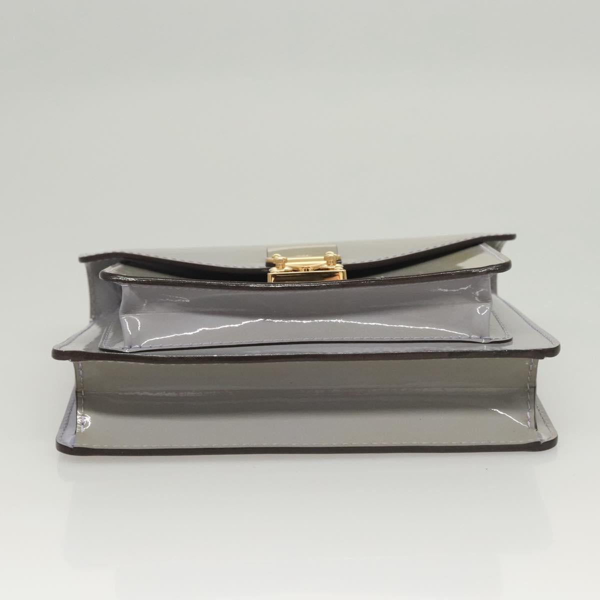 LOUIS VUITTON Vernis Monceau BB Hand Bag 2way Lila M90112 LV Auth 120203