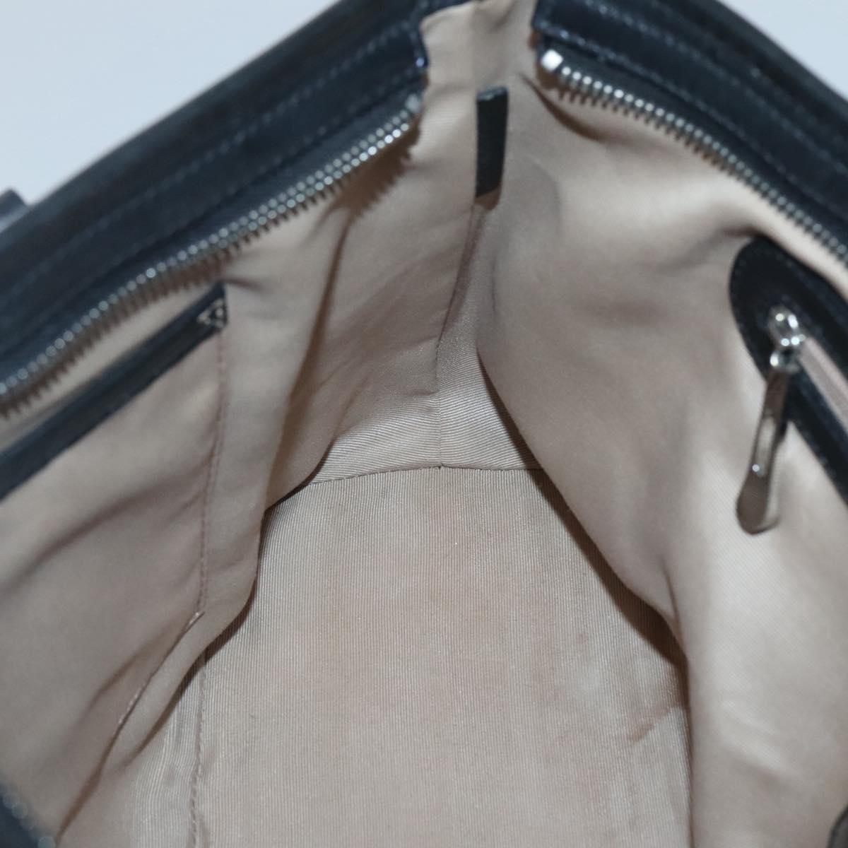 BURBERRY Nova Check Tote Bag PVC Beige Silver Auth 120217