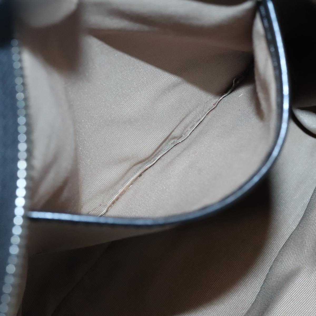 BURBERRY Nova Check Tote Bag PVC Beige Silver Auth 120217