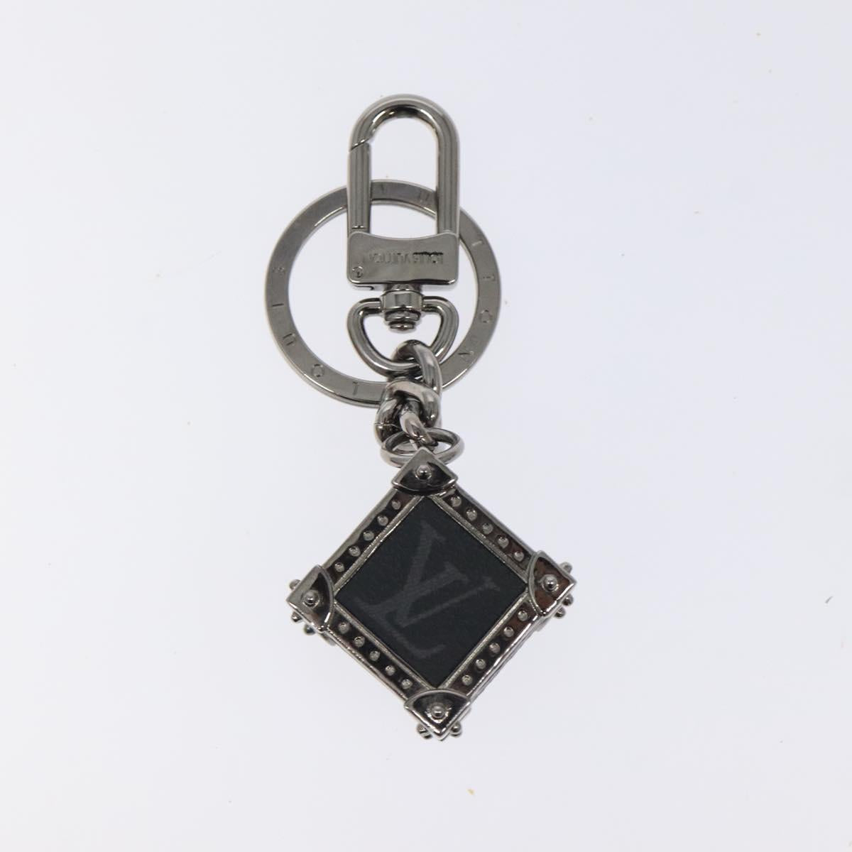 LOUIS VUITTON Monogram Eclipse Porte Cles Mon Cube Charm M68867 LV Auth 120234