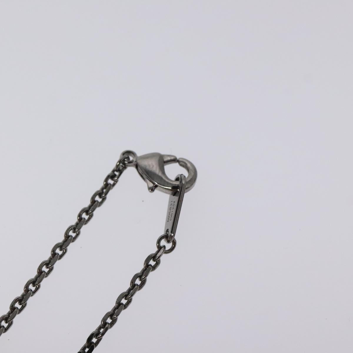 LOUIS VUITTON Pendant Vivienne Necklace metal Silver Tone M00831 LV Auth 120237