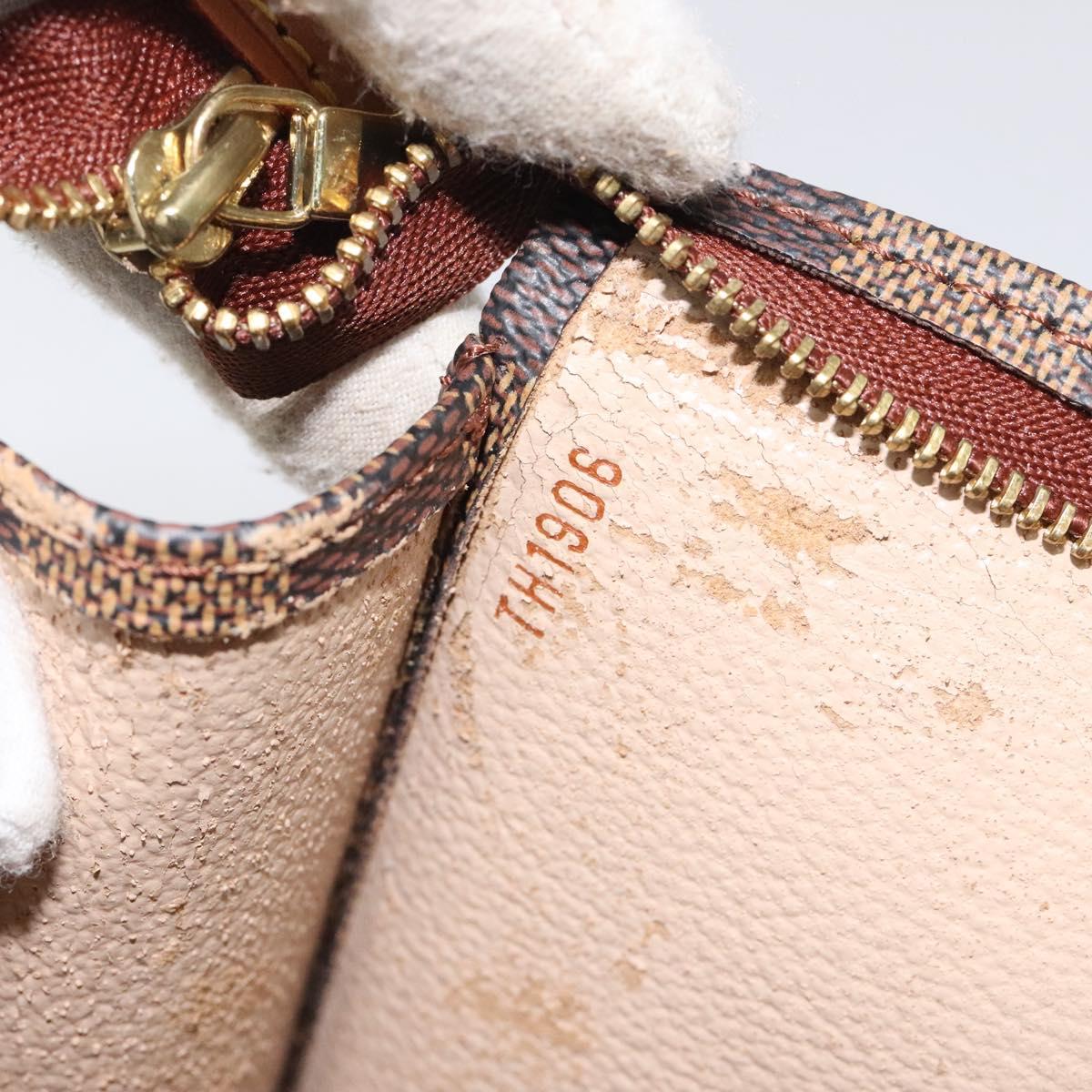 LOUIS VUITTON Damier Ebene Posh Toilette 26 Pouch N47543 LV Auth 120246