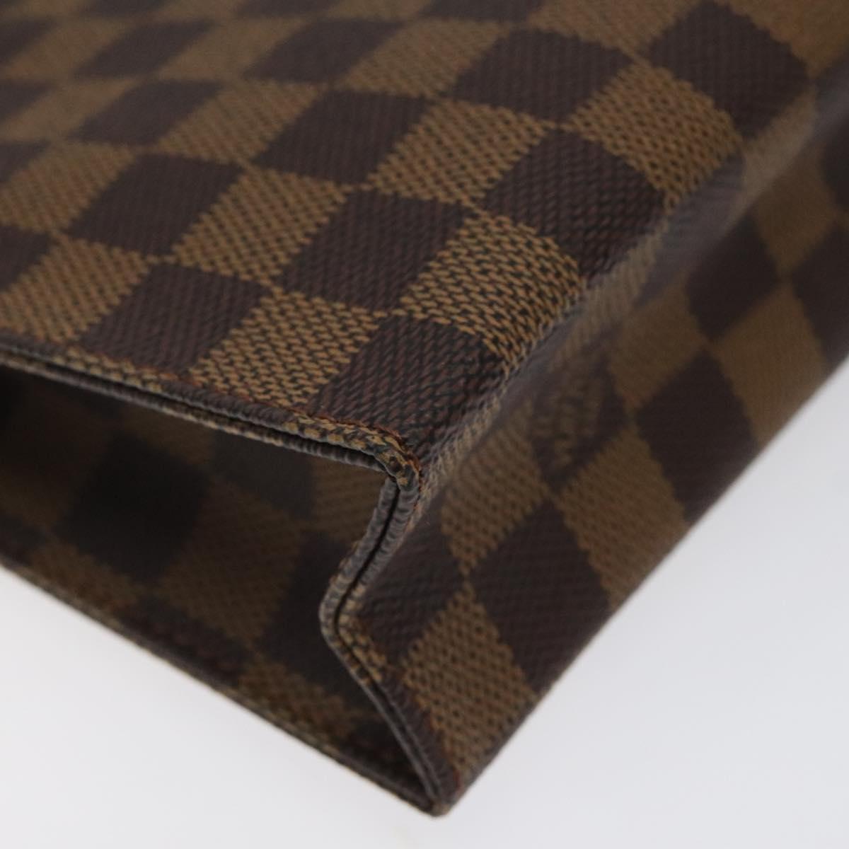LOUIS VUITTON Damier Ebene Posh Toilette 26 Pouch N47543 LV Auth 120246