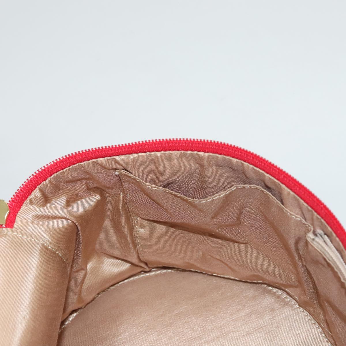 Burberrys Nova Check Pouch Canvas Beige Gold Auth 120260