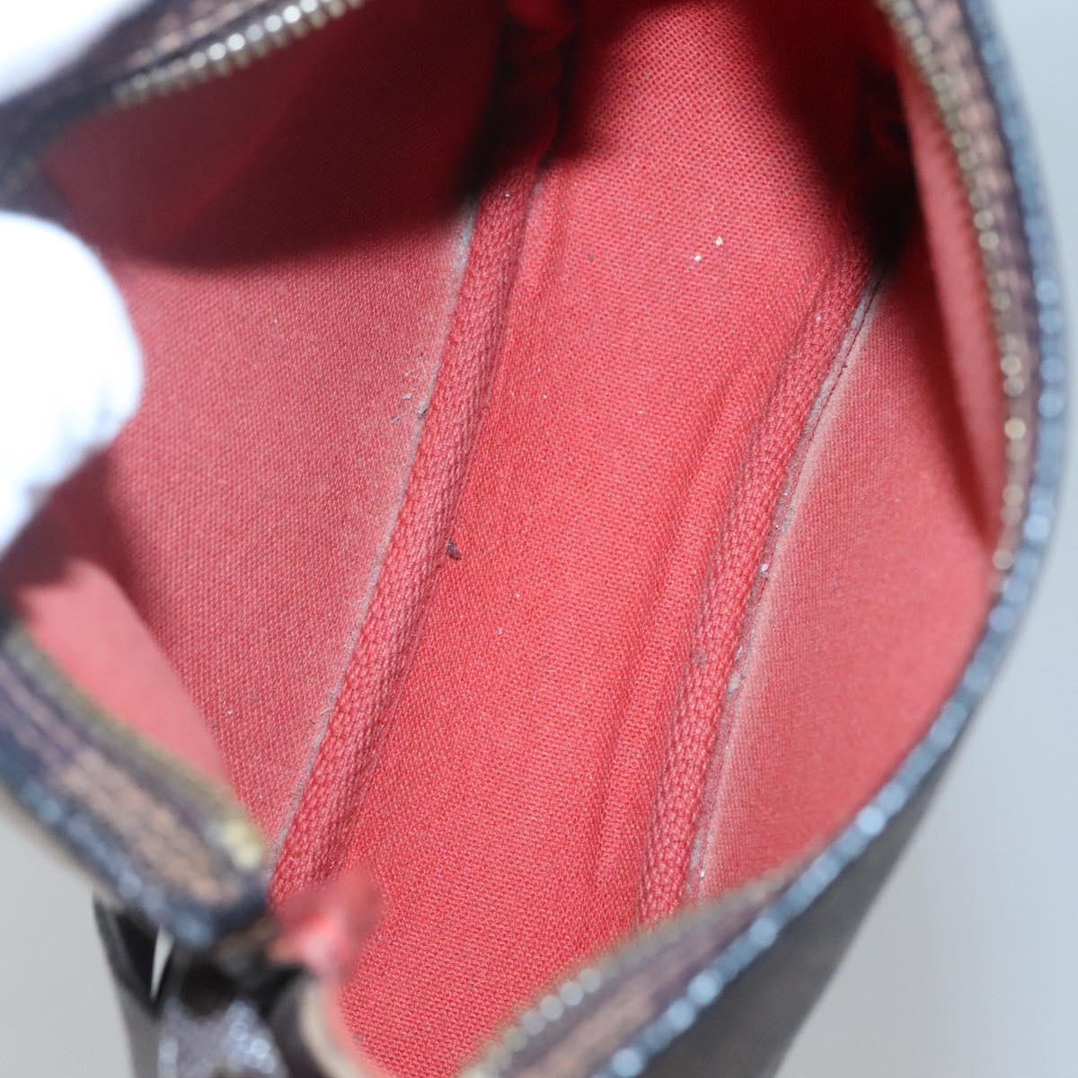 LOUIS VUITTON Damier Ebene Trousse Makeup Pouch N51982 LV Auth 120327