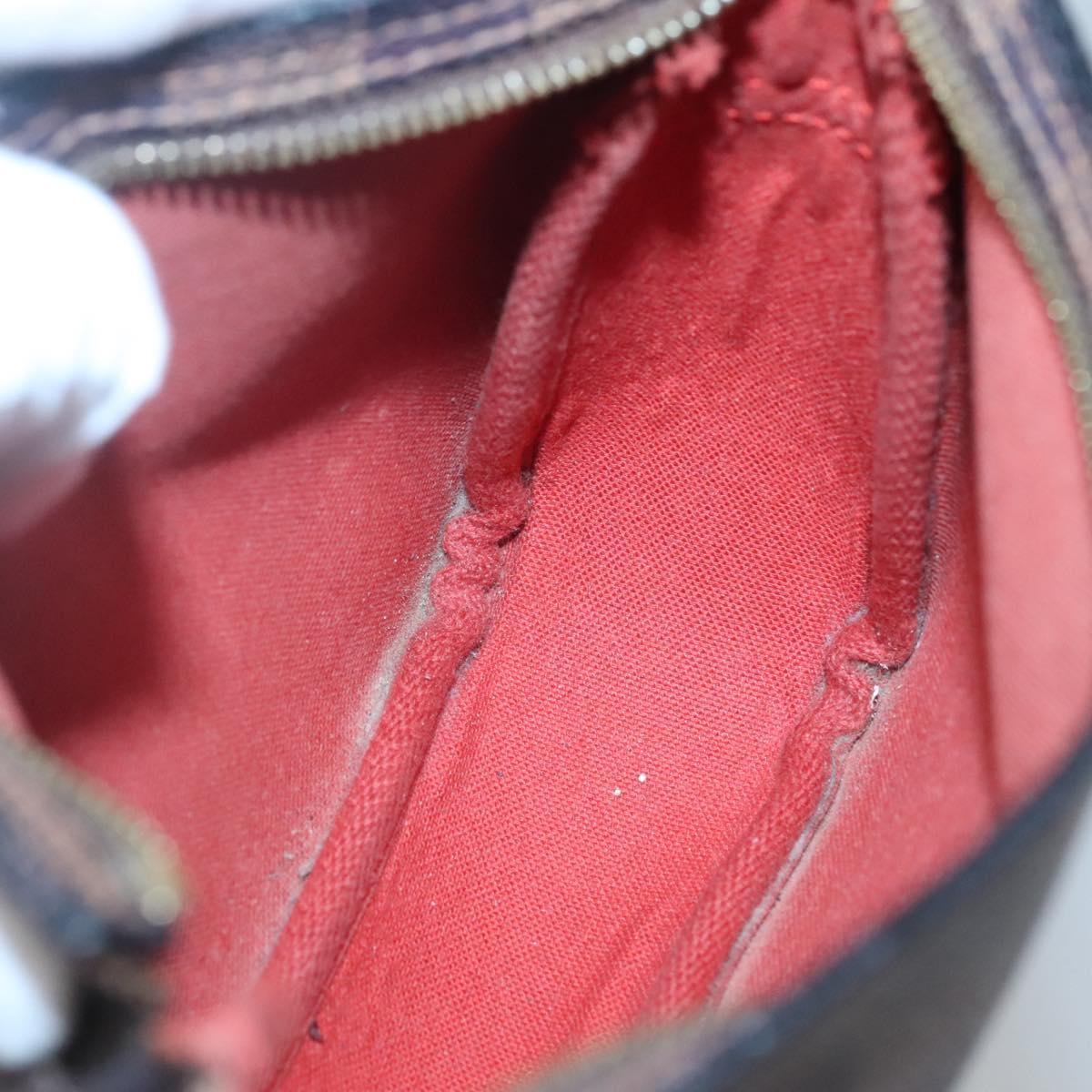 LOUIS VUITTON Damier Ebene Trousse Makeup Pouch N51982 LV Auth 120327