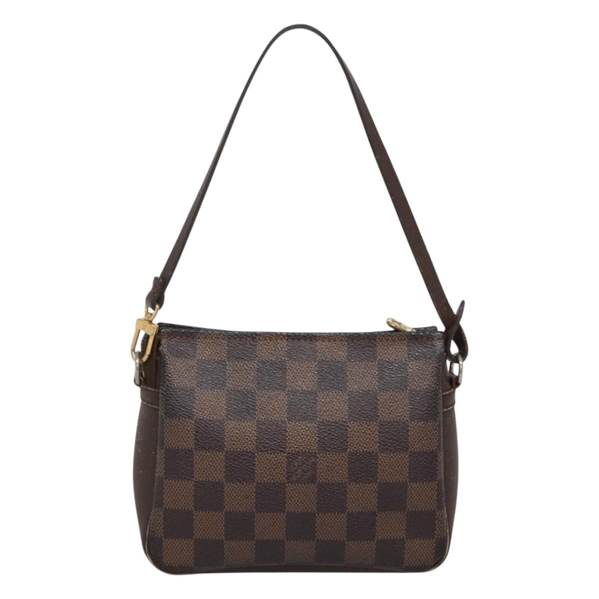 LOUIS VUITTON Damier Ebene Trousse Makeup Pouch N51982 LV Auth 120327