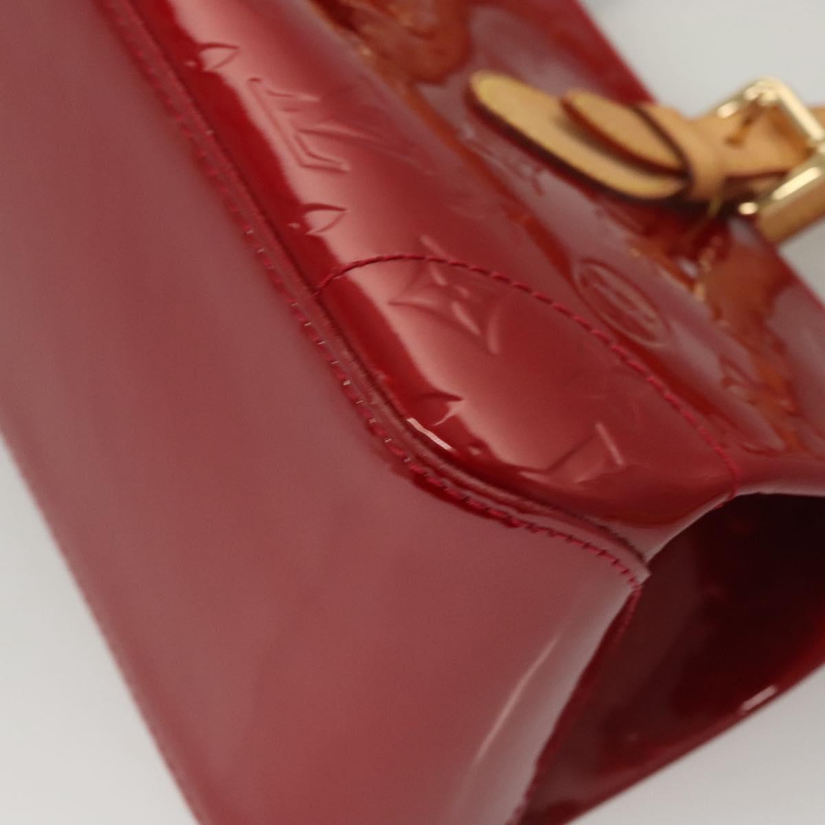 LOUIS VUITTON Vernis Rosewood Avenue Bag Pomme D'amour M93507 LV Auth 120346