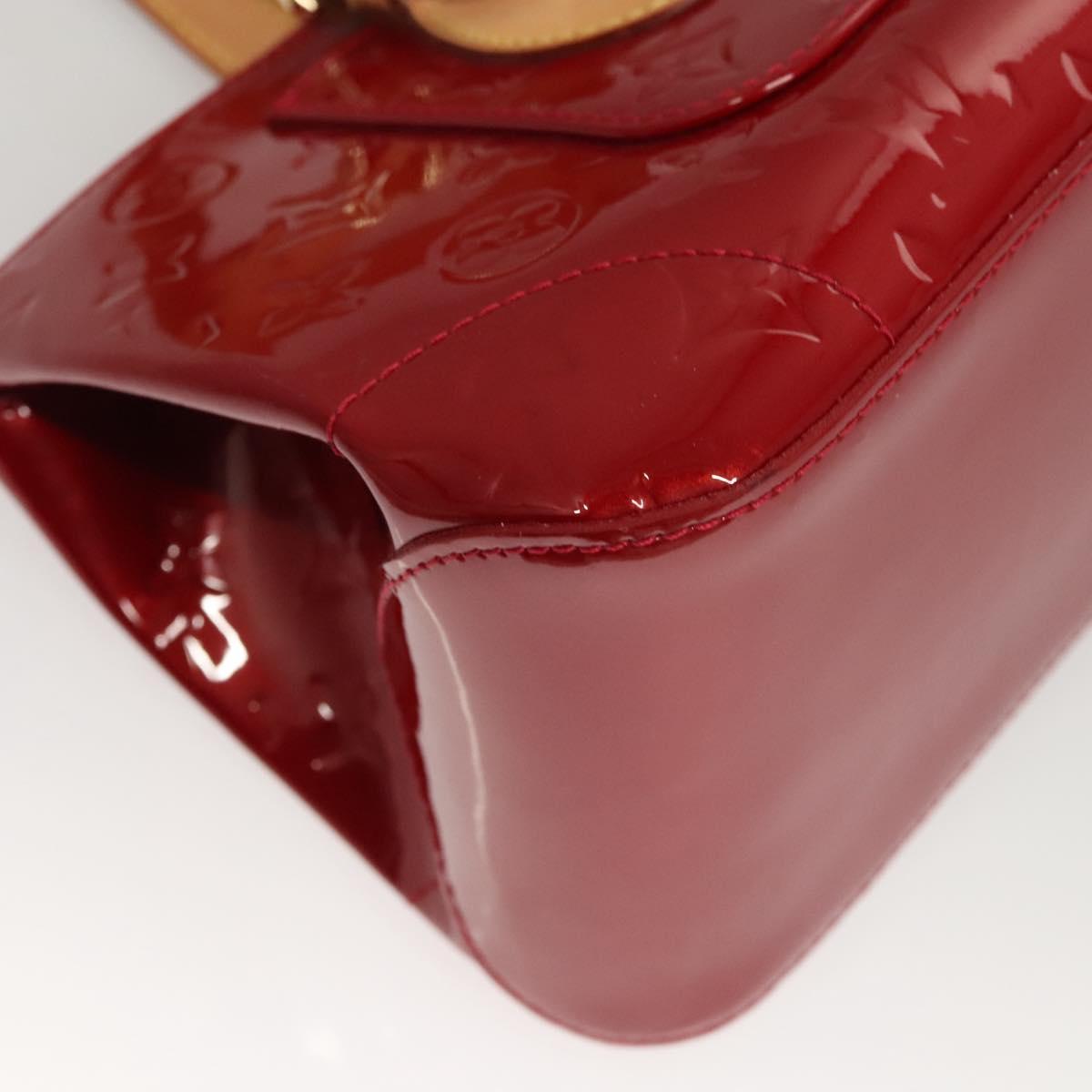 LOUIS VUITTON Vernis Rosewood Avenue Bag Pomme D'amour M93507 LV Auth 120346