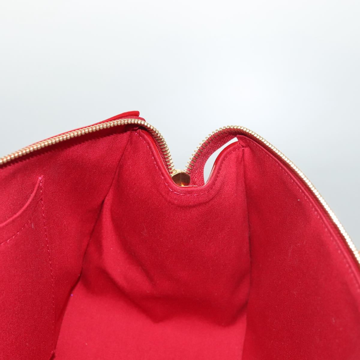 LOUIS VUITTON Vernis Rosewood Avenue Bag Pomme D'amour M93507 LV Auth 120346