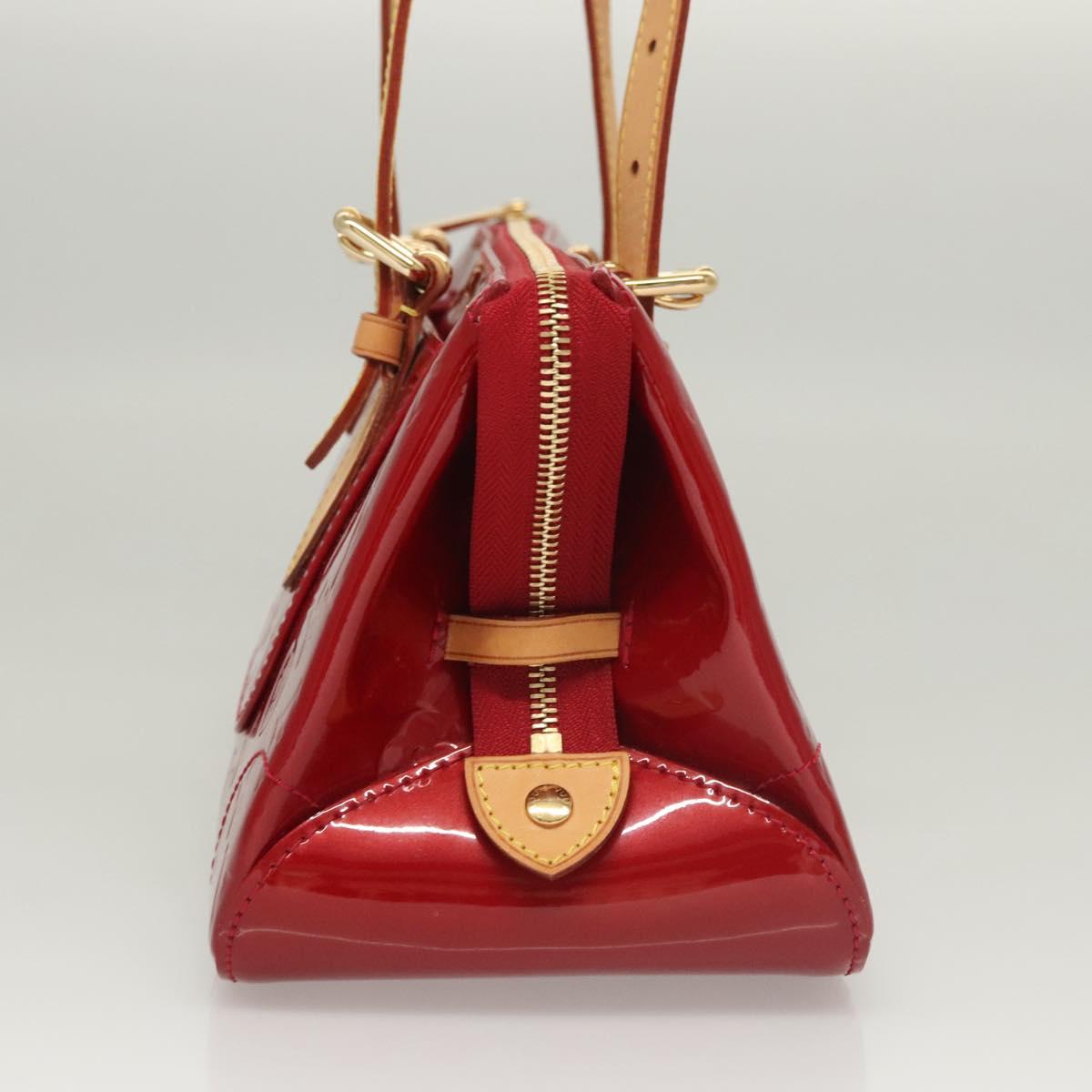 LOUIS VUITTON Vernis Rosewood Avenue Bag Pomme D'amour M93507 LV Auth 120346
