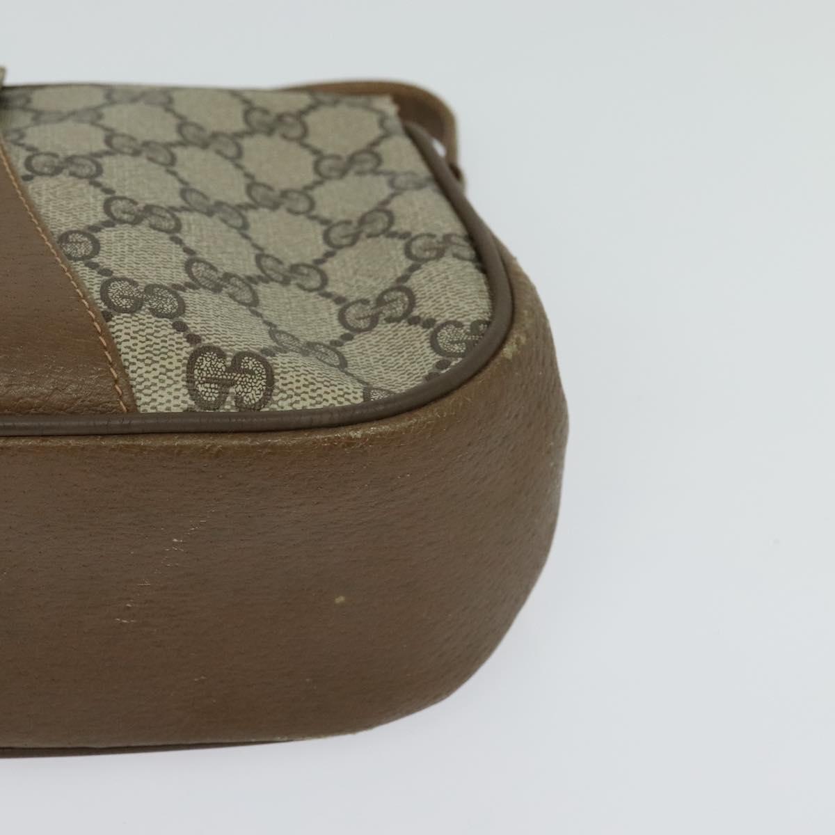 GUCCI GG Supreme Web Sherry Line Bag PVC Beige Red 116 02 024 Auth 120353