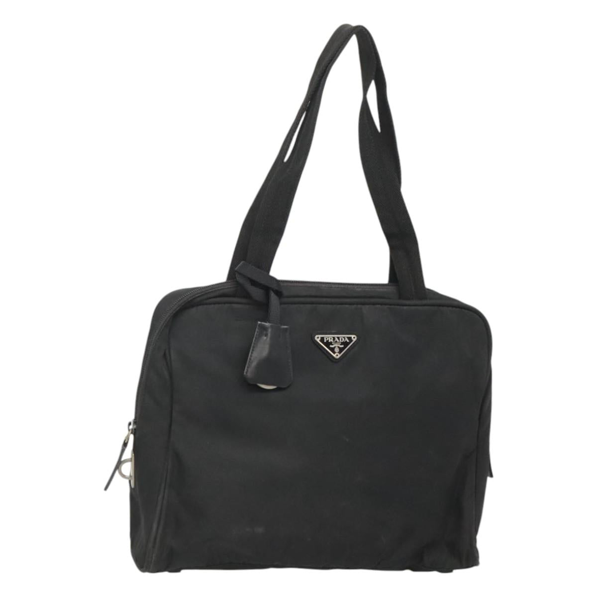 PRADA Tote Bag Nylon Black Auth 120382