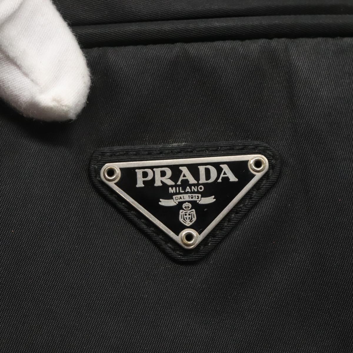 PRADA Tote Bag Nylon Black Auth 120382