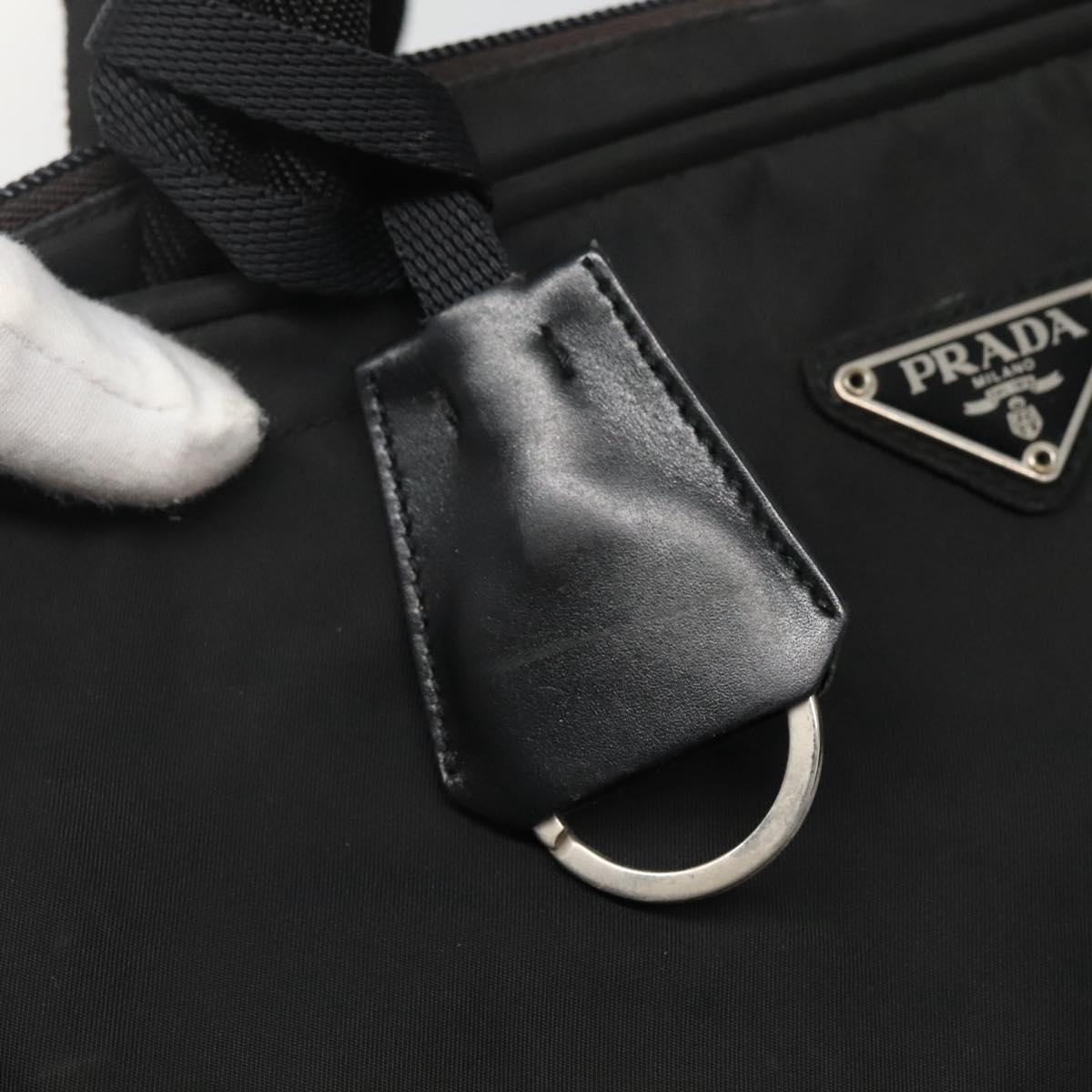 PRADA Tote Bag Nylon Black Auth 120382