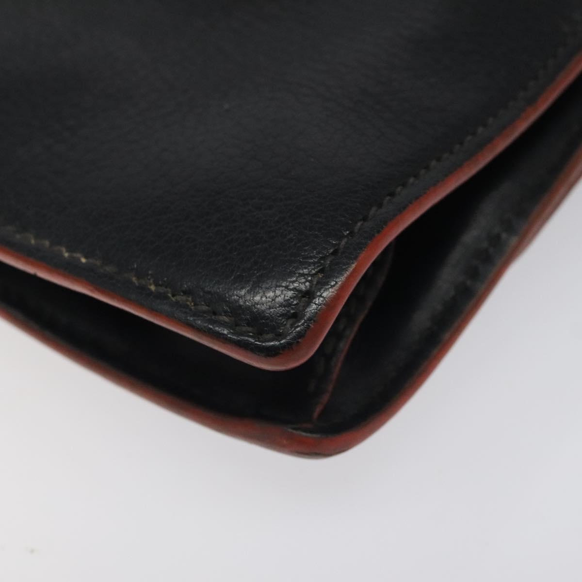 Miu Miu Shoulder Bag Leather Black Gold Auth 120386