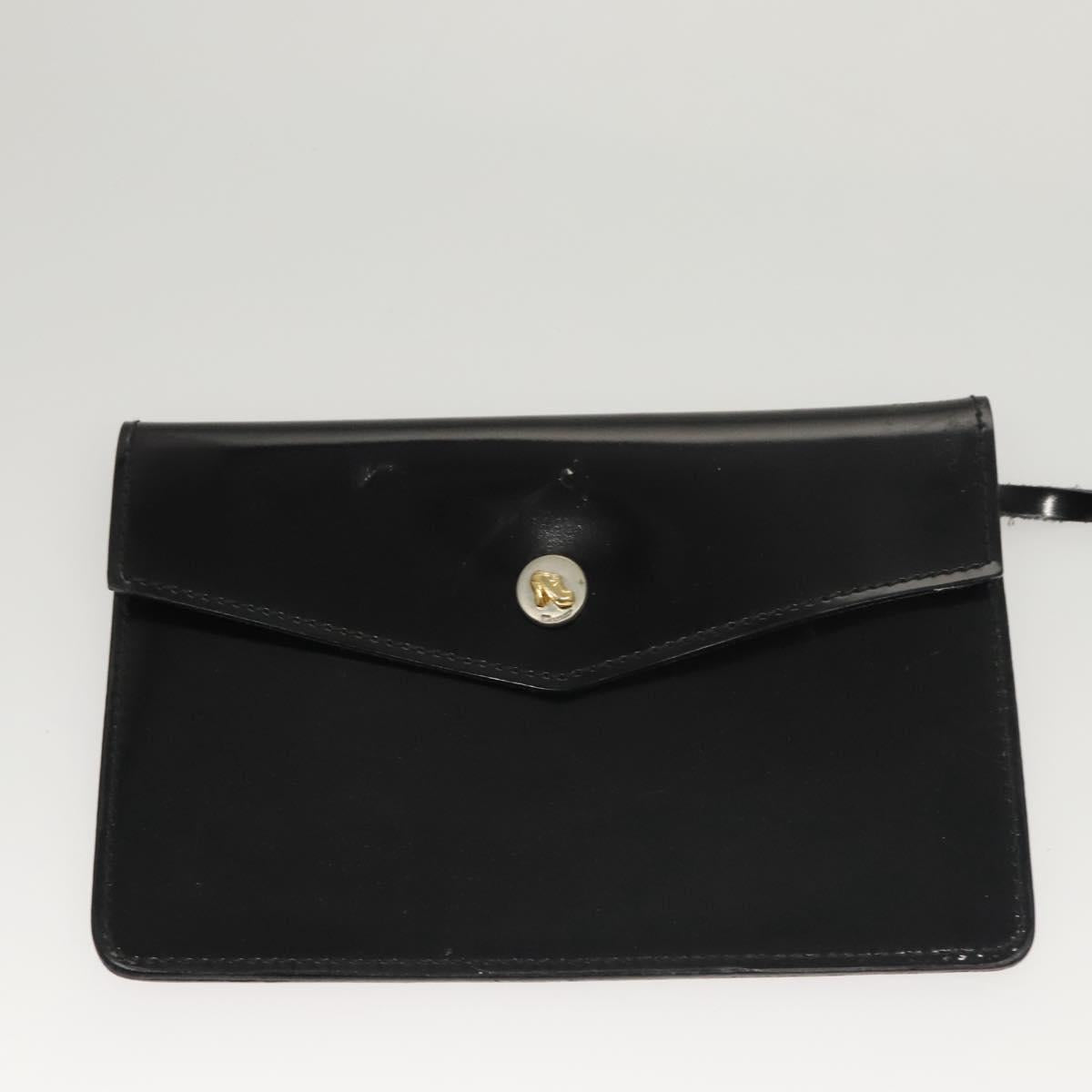 Salvatore Ferragamo Hand Bag Patent leather Black Auth 120390