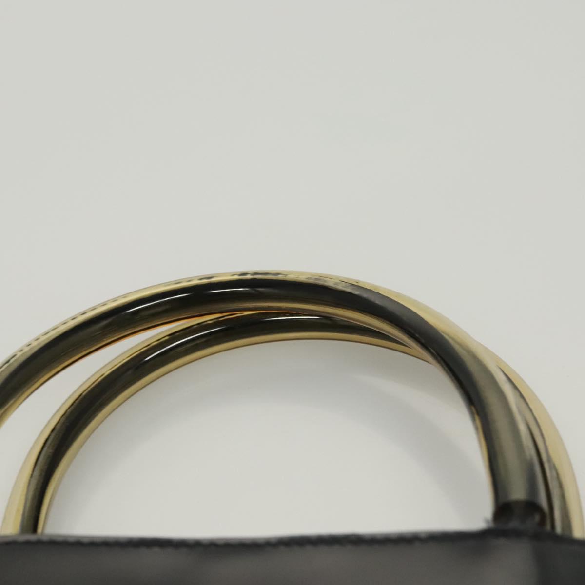 Salvatore Ferragamo Hand Bag Patent leather Black Auth 120390
