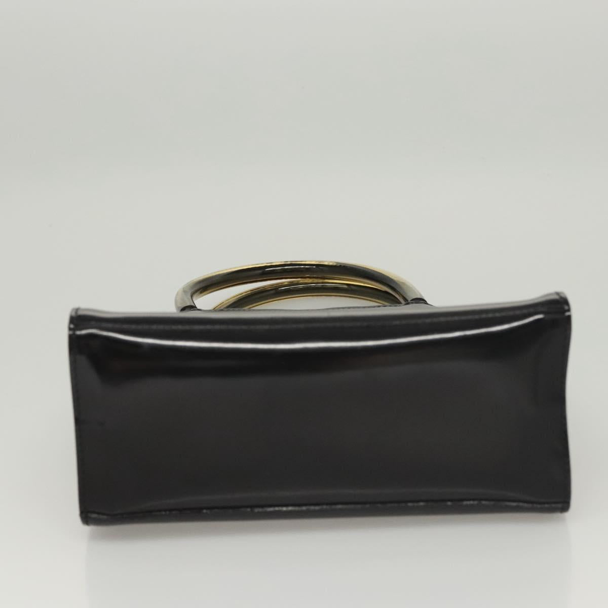 Salvatore Ferragamo Hand Bag Patent leather Black Auth 120390