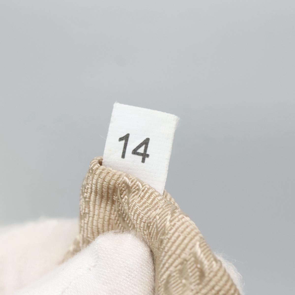 PRADA Shoulder Bag Nylon Beige Silver Auth 120393