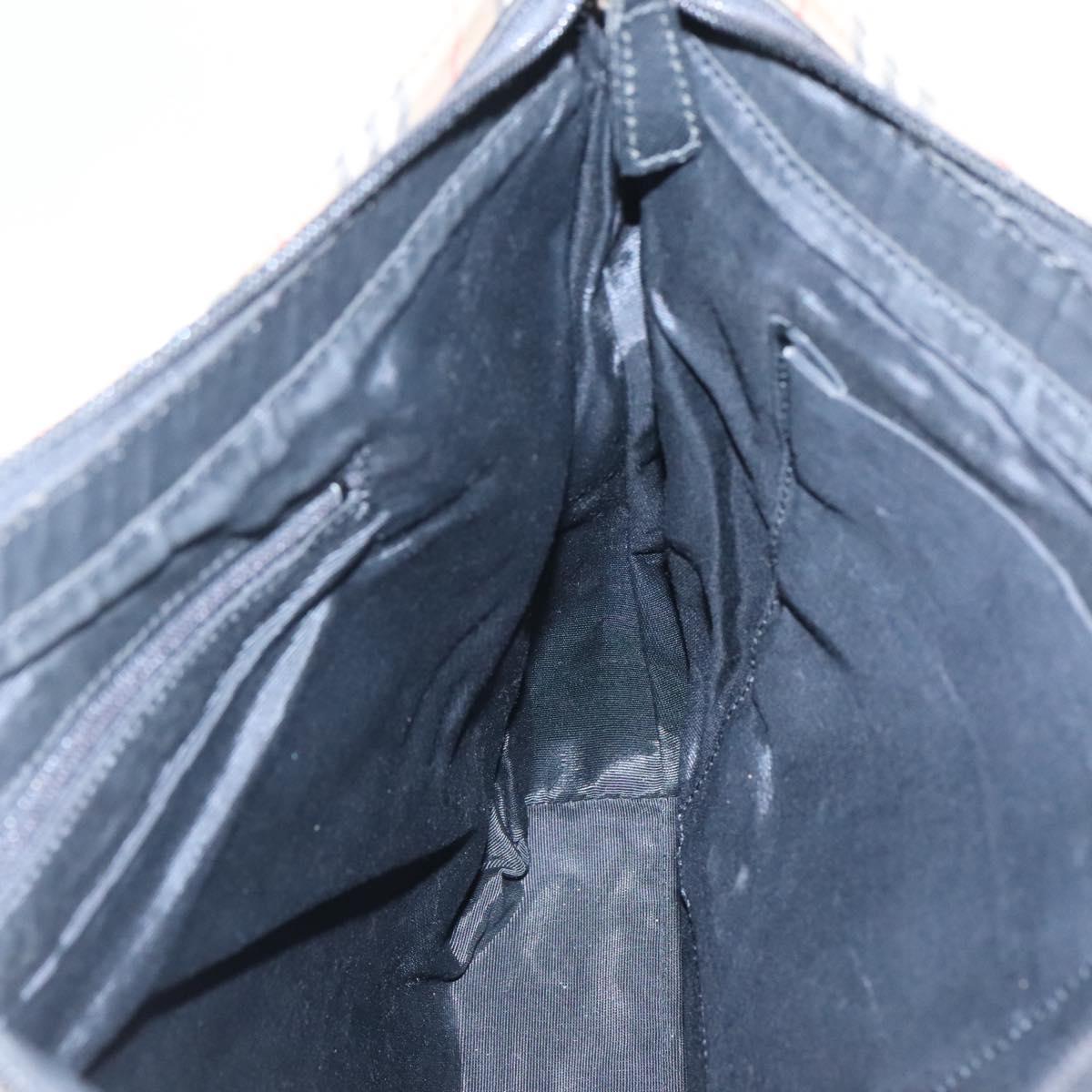 BURBERRY Nova Check Tote Bag Canvas Beige Black gold Auth 120401