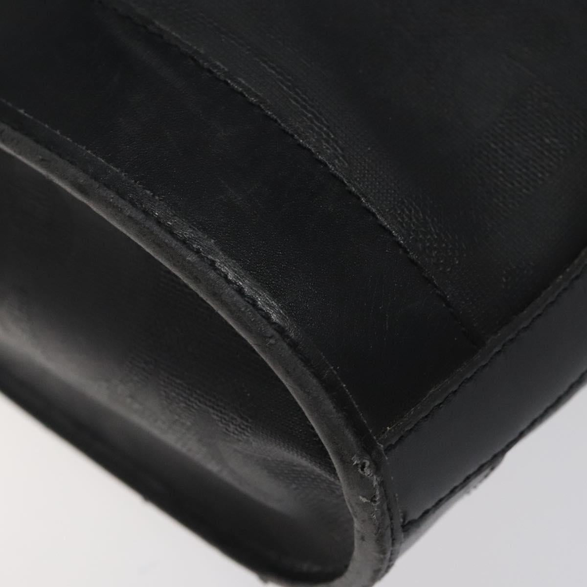 Christian Dior Trotter Canvas Shoulder Bag PVC Black Gold Auth 120408