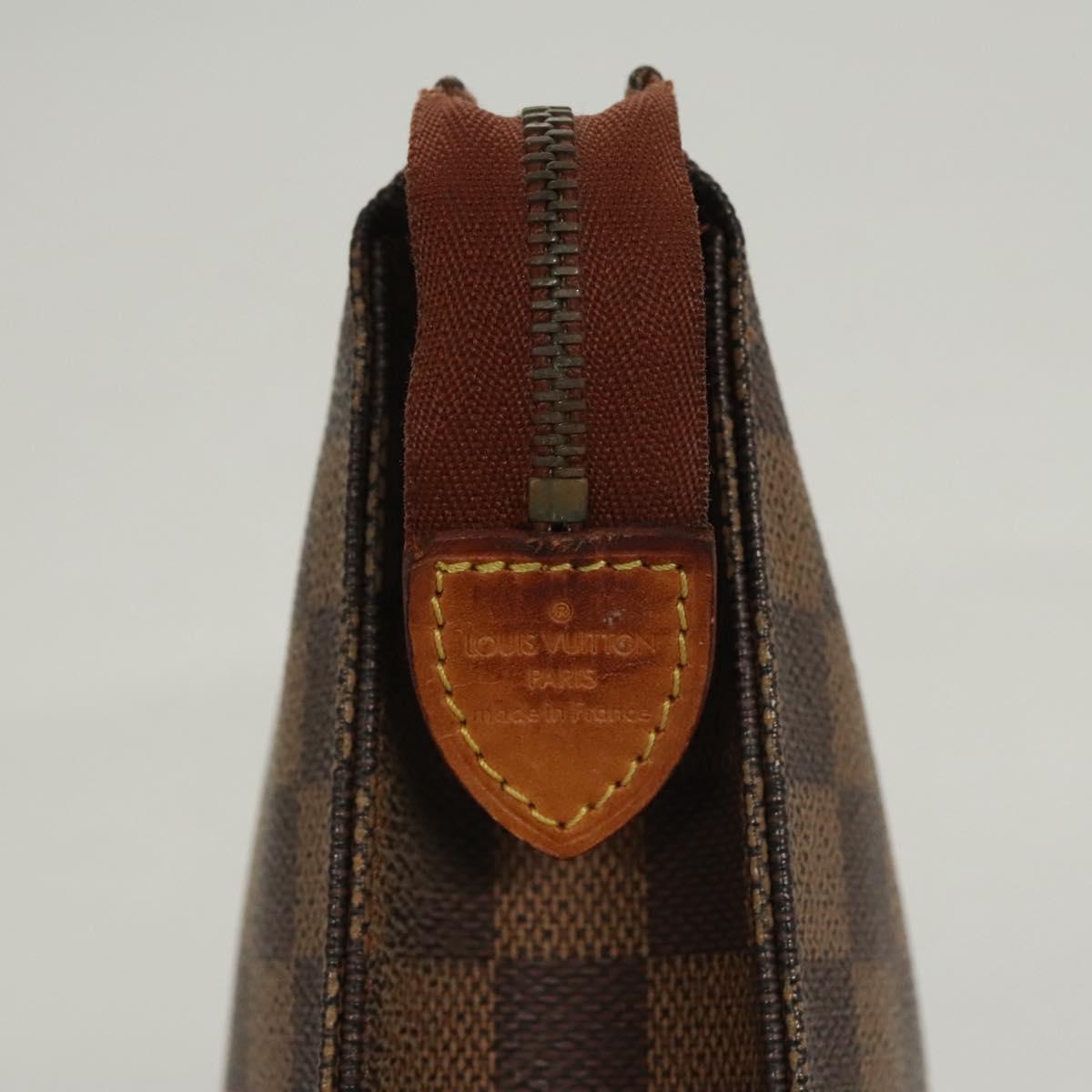 LOUIS VUITTON Damier Ebene Poche Toilette 26 Pouch N47543 LV Auth 120422