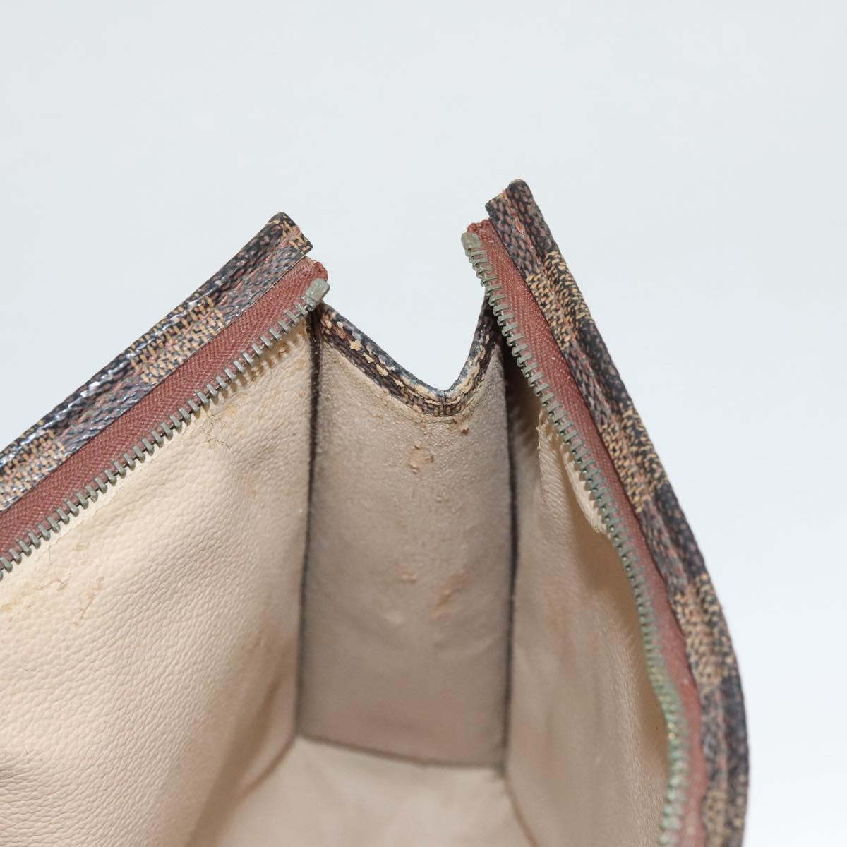 LOUIS VUITTON Damier Ebene Poche Toilette 26 Pouch N47543 LV Auth 120422