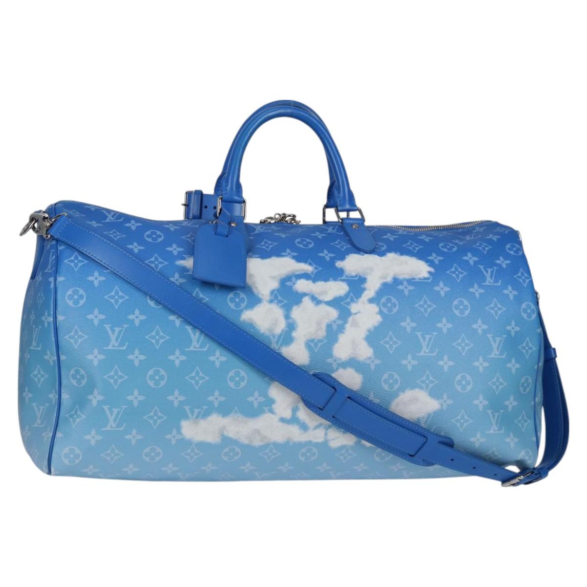 LOUIS VUITTON Monogram Clouds Keepall Bandouliere 50 Bag M45428 LV Auth 120447SM