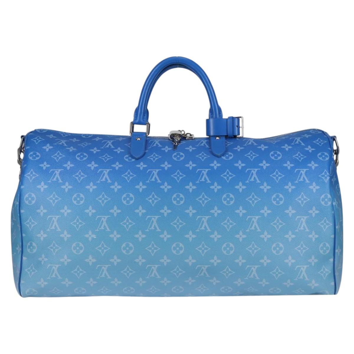 LOUIS VUITTON Monogram Clouds Keepall Bandouliere 50 Bag M45428 LV Auth 120447SM