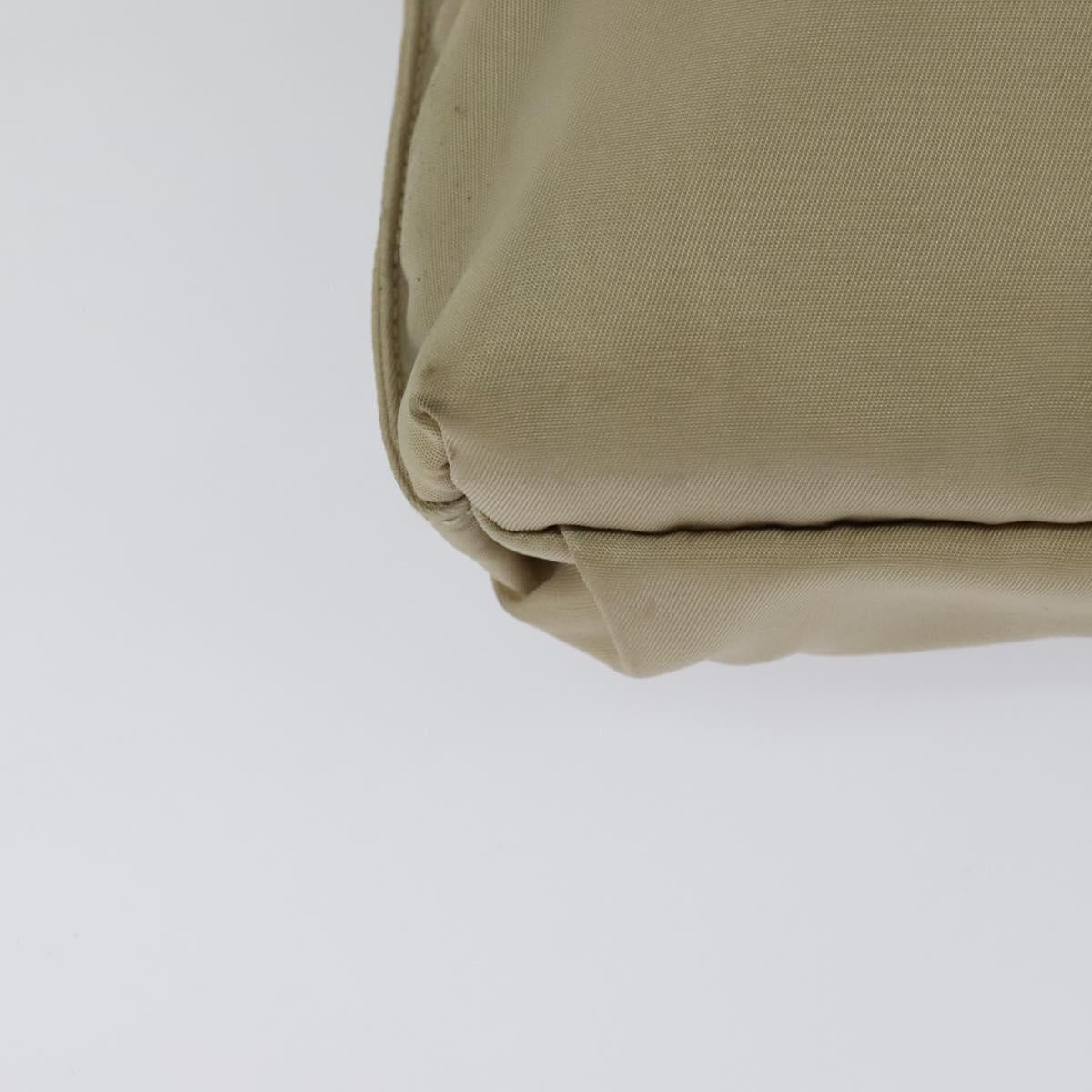 PRADA Pouch Nylon Beige Auth 120457V