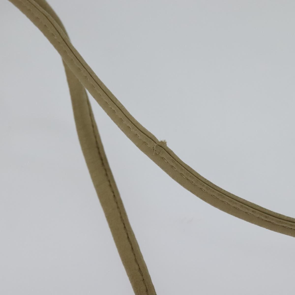 PRADA Pouch Nylon Beige Auth 120457V