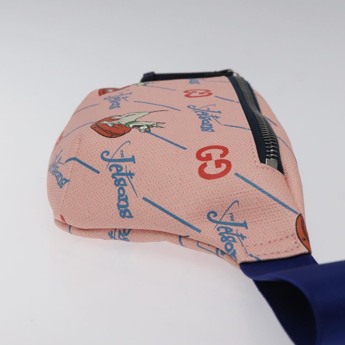 GUCCI THE Jetsons Children's Body Bag PVC Leather Pink 502095 Auth 120466